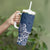 Hawaii Tumbler With Handle Plumeria Navy Curves