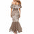 Polynesia Mermaid Dress Plumeria Beige Curves LT7 - Polynesian Pride