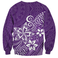 Polynesia Sweatshirt Plumeria Purple Curves LT7 - Polynesian Pride