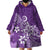 Polynesia Wearable Blanket Hoodie Plumeria Purple Curves LT7 - Polynesian Pride