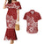 Polynesia Couples Matching Mermaid Dress And Hawaiian Shirt Plumeria Red Curves LT7 Red - Polynesian Pride