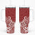Hawaii Tumbler With Handle Plumeria Red Curves