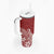 Hawaii Tumbler With Handle Plumeria Red Curves