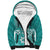 Polynesia Sherpa Hoodie Plumeria Teal Curves LT7 Unisex Teal - Polynesian Pride