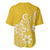 Polynesia Baseball Jersey Plumeria Yellow Curves LT7 - Polynesian Pride