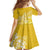 Hawaii Family Matching Outfits Polynesia Summer Maxi Dress And Shirt Family Set Clothes Plumeria Yellow Curves LT7
