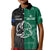 Personalised New Zealand Mix Ireland Rugby Kid Polo Shirt Celtic Knot Mix Silver Ferns LT7 Kid Art - Polynesian Pride