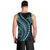 Polynesian Pride Men Tank Top Turtle Hibiscus Luxury Style - Aquamarine LT7 - Polynesian Pride