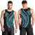 Polynesian Pride Men Tank Top Turtle Hibiscus Luxury Style - Aquamarine LT7 - Polynesian Pride