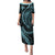 Polynesian Pride Puletasi Turtle Hibiscus Luxury Style - Aquamarine LT7 Long Dress Aquamarine - Polynesian Pride