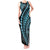 Polynesian Pride Tank Maxi Dress Turtle Hibiscus Luxury Style - Aquamarine LT7 Women Aquamarine - Polynesian Pride