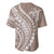 Polynesian Pride Baseball Jersey Turtle Hibiscus Luxury Style - Beige LT7 - Polynesian Pride