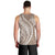 Polynesian Pride Men Tank Top Turtle Hibiscus Luxury Style - Beige LT7 - Polynesian Pride