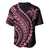 Polynesian Pride Baseball Jersey Turtle Hibiscus Luxury Style - Carnation Pink LT7 - Polynesian Pride