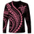 Polynesian Pride Long Sleeve Shirt Turtle Hibiscus Luxury Style - Carnation Pink LT7 - Polynesian Pride