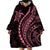 Polynesian Pride Wearable Blanket Hoodie Turtle Hibiscus Luxury Style - Carnation Pink LT7 - Polynesian Pride