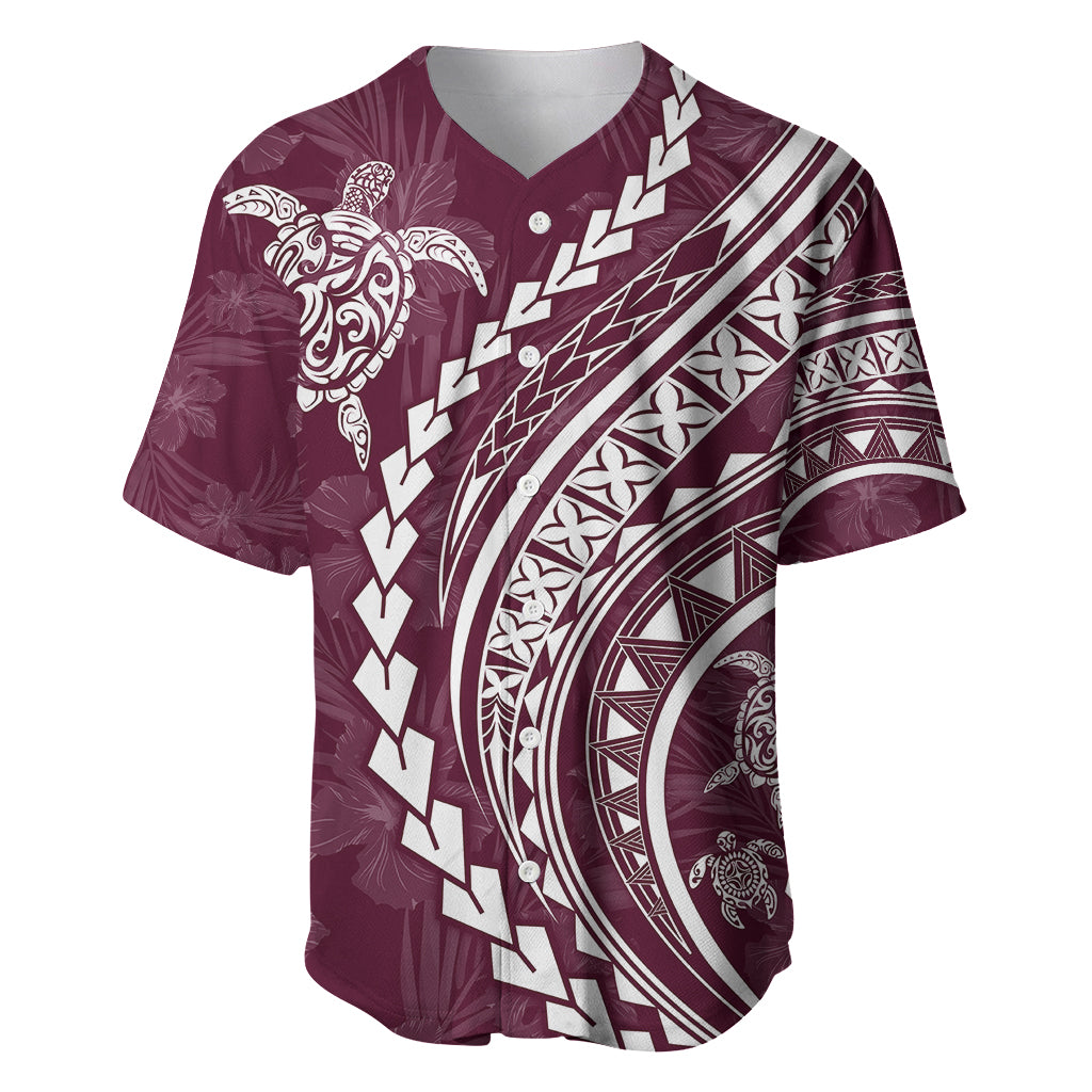 Polynesian Pride Baseball Jersey Turtle Hibiscus Luxury Style - Champagne LT7 Champagne - Polynesian Pride