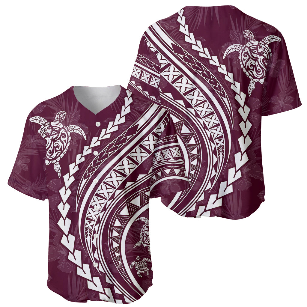 Polynesian Pride Baseball Jersey Turtle Hibiscus Luxury Style - Champagne LT7 - Polynesian Pride