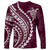 Polynesian Pride Long Sleeve Shirt Turtle Hibiscus Luxury Style - Champagne LT7 - Polynesian Pride