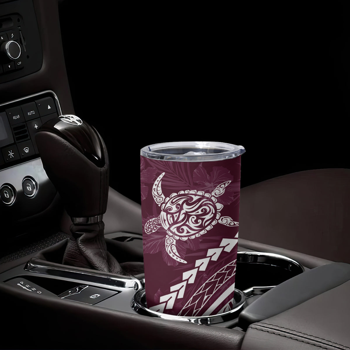 Polynesian Pride Tumbler Cup Turtle Hibiscus Luxury Style - Champagne