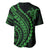 Polynesian Pride Baseball Jersey Turtle Hibiscus Luxury Style - Green LT7 - Polynesian Pride