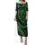 Polynesian Pride Puletasi Turtle Hibiscus Luxury Style - Green LT7 Long Dress Green - Polynesian Pride