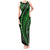 Polynesian Pride Tank Maxi Dress Turtle Hibiscus Luxury Style - Green LT7 Women Green - Polynesian Pride