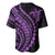 Polynesian Pride Baseball Jersey Turtle Hibiscus Luxury Style - Lilac LT7 - Polynesian Pride