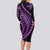 Polynesian Pride Long Sleeve Bodycon Dress Turtle Hibiscus Luxury Style - Lilac LT7 - Polynesian Pride