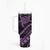 Polynesian Pride Tumbler With Handle Turtle Hibiscus Luxury Style - Lilac