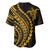 Polynesian Pride Baseball Jersey Turtle Hibiscus Luxury Style - Merigold LT7 - Polynesian Pride