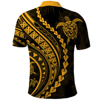Polynesian Pride Polo Shirt Turtle Hibiscus Luxury Style - Merigold LT7 - Polynesian Pride