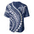 Polynesian Pride Baseball Jersey Turtle Hibiscus Luxury Style - Navy LT7 - Polynesian Pride