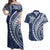 Polynesian Pride Couples Matching Off Shoulder Maxi Dress and Hawaiian Shirt Turtle Hibiscus Luxury Style - Navy LT7 Navy - Polynesian Pride