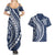 Polynesian Pride Couples Matching Summer Maxi Dress and Hawaiian Shirt Turtle Hibiscus Luxury Style - Navy LT7 - Polynesian Pride