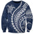 Polynesian Pride Sweatshirt Turtle Hibiscus Luxury Style - Navy LT7 Unisex Navy - Polynesian Pride