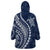 Polynesian Pride Wearable Blanket Hoodie Turtle Hibiscus Luxury Style - Navy LT7 - Polynesian Pride