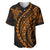 Polynesian Pride Baseball Jersey Turtle Hibiscus Luxury Style - Orange LT7 Orange - Polynesian Pride