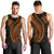 Polynesian Pride Men Tank Top Turtle Hibiscus Luxury Style - Orange LT7 - Polynesian Pride