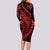 Polynesian Pride Long Sleeve Bodycon Dress Turtle Hibiscus Luxury Style - Rose LT7 - Polynesian Pride