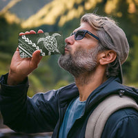 Polynesian Pride 4 in 1 Can Cooler Tumbler Turtle Hibiscus Luxury Style - Sage