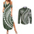 Polynesian Pride Couples Matching Summer Maxi Dress and Long Sleeve Button Shirts Turtle Hibiscus Luxury Style - Sage LT7 Sage - Polynesian Pride