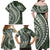 Hawaii Family Matching Outfits Polynesian Pride Off Shoulder Maxi Dress And Shirt Family Set Clothes Turtle Hibiscus Luxury Style - Sage LT7