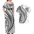 Polynesian Pride Couples Matching Off Shoulder Maxi Dress and Hawaiian Shirt Turtle Hibiscus Luxury Style - White LT7 - Polynesian Pride