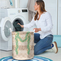 Hawai'i Paniolo Maile Twisted Lei Laundry Basket Almond Brown LT7 - Polynesian Pride