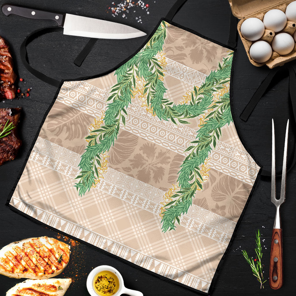 Hawai'i Paniolo Maile Twisted Lei Apron Almond Brown LT7 Brown - Polynesian Pride