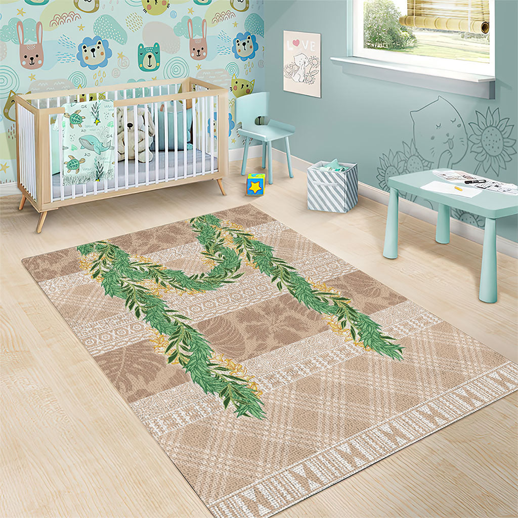 Hawai'i Paniolo Maile Twisted Lei Area Rug Almond Brown LT7 - Polynesian Pride