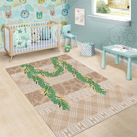Hawai'i Paniolo Maile Twisted Lei Area Rug Almond Brown LT7 - Polynesian Pride