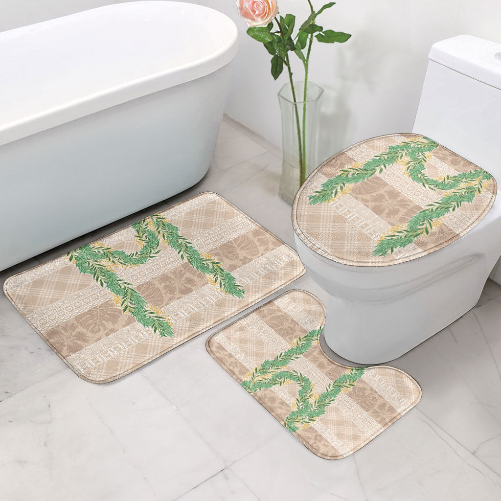Hawai'i Paniolo Maile Twisted Lei Bathroom Set Almond Brown LT7 - Polynesian Pride