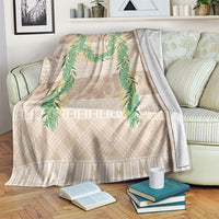 Hawai'i Paniolo Maile Twisted Lei Blanket Almond Brown LT7 Brown - Polynesian Pride